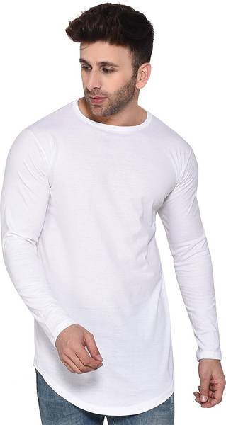 Trendfull Solid Men Round Neck White T-Shirt