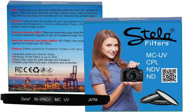 Stela Filter RI-PRO1 MC UV 55mm Multicoated Ultra Violet filter compatible 55mm filter thread only. UV Filter