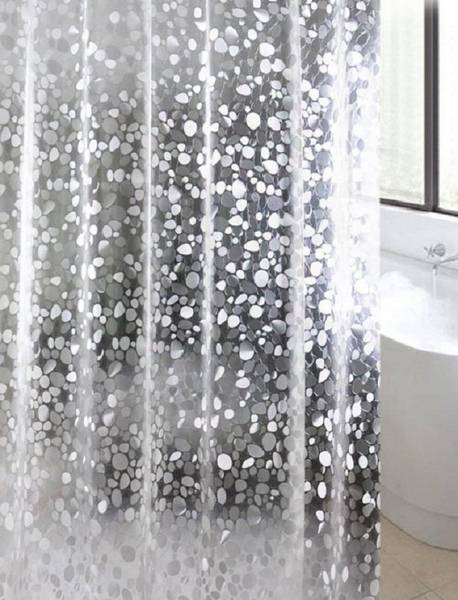 CASA FURNISHING 274 cm (9 ft) PVC Shower Curtain Single Curtain