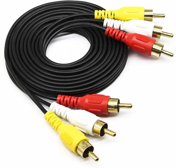 LipiWorld TV-out Cable 3RCA to 3RCA Male Stereo Audio Video