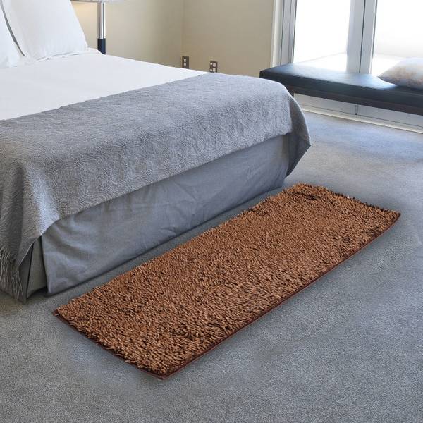 KUBER INDUSTRIES Brown Velvet Runner