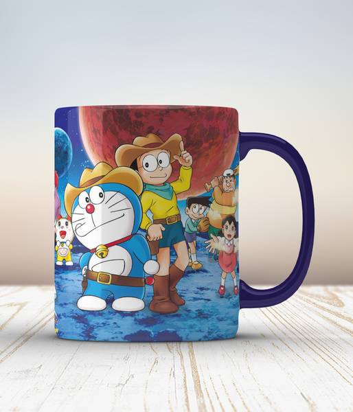 Shieldsmore Ceramic Cartoon Printed Milk & Coffee Ceramic Coffee Mug