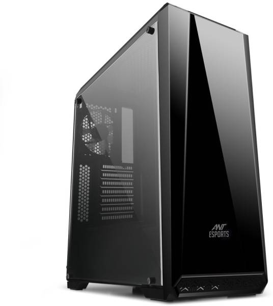 Ant Esports ICE-100TG Mid Tower Gaming Cabinet Supports ATX, Micro-ATX, Mini-ITX Motherboard with Transparent Tempered Glass Side Panel, 1 x 120 mm Bl...