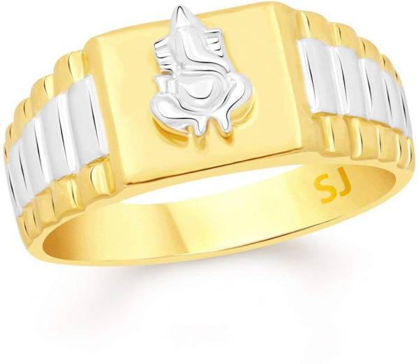 SUKAI JEWELS Religious Ganesh Ring for Mens Boys Festive Wear Collection Ganpati Mens Ring Alloy, Brass Gold Plated Ring
