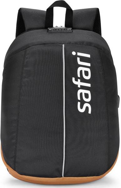 Medium 30 L Laptop Backpack Vault Anti Theft Backpack with Lock and USB  (Black, Tan)