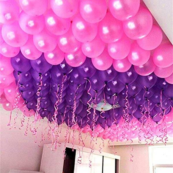 SOI Solid Metallic HD Toy Balloons Pink & Purple Balloon