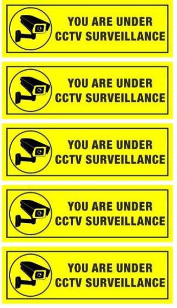 Giant Innovative You are under CCTV Surveillance Pack of 5 Emergency Sign
