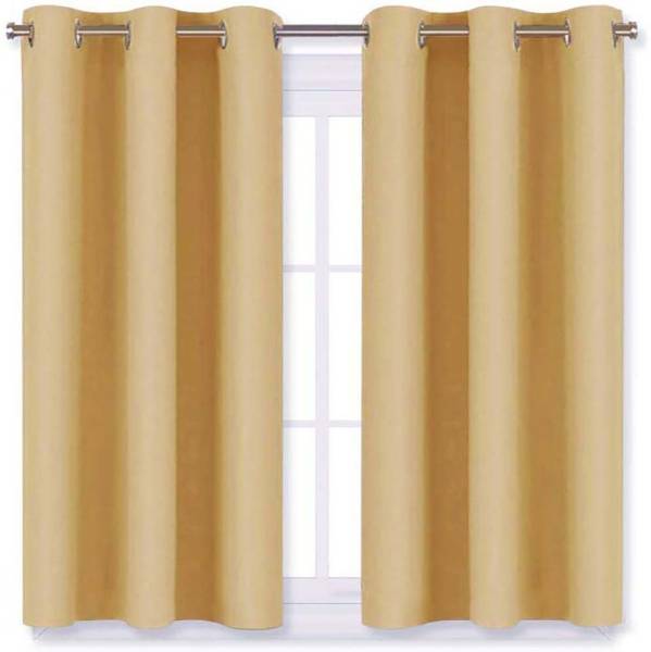 COMFY HOME 152.4 cm (5 ft) Silk Blackout Window Curtain (Pack Of 2)