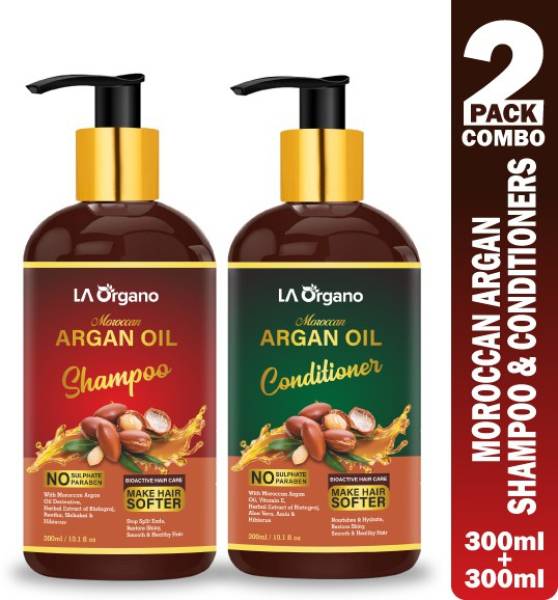 LA Organo Argan Shampoo & Conditioner For Restore Shiny,Nourishes & Hydrate,Smooth & Healthy Hair