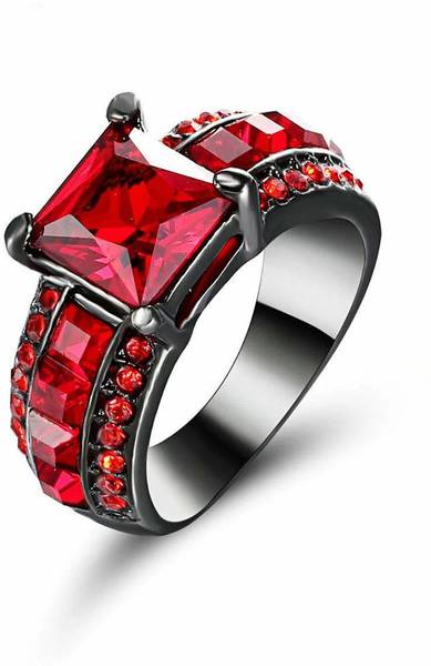 Titanium red ruby ring outlet