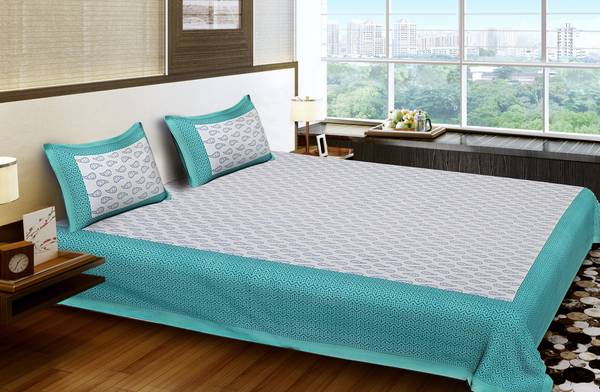 Styleista Cotton Double Flat 250 TC Floral Bedsheet