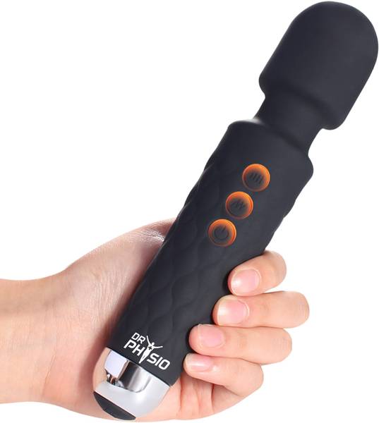 DR PHYSIO (USA) Model 1002 Cordless Electric Vibrator Massage for Female Personal Body Massagers Machine For Women With Vibration modes &amp; Water Resistant Massager  (Jet Black)