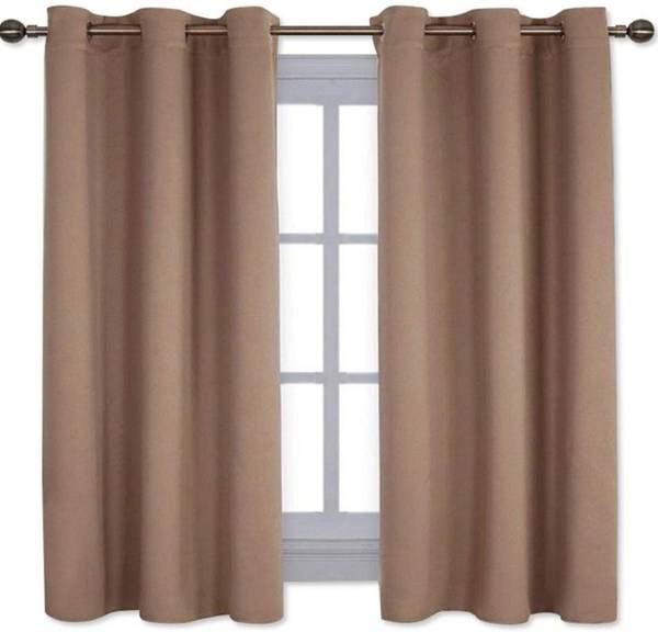 COMFY HOME 182.66 cm (6 ft) Silk Blackout Shower Curtain (Pack Of 2)