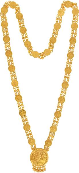 BRBRIK Gold Covered Round Alloy Lakshmi Laxmi Coins Ginni 26 Inch