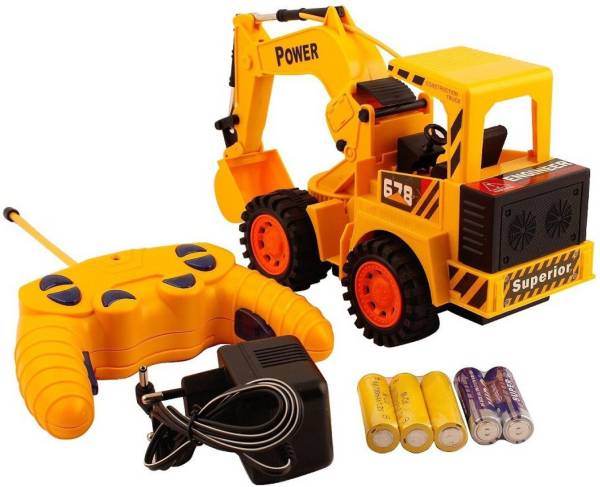 Jsk enterprise Remote Controlled Rechargeable Battery Operated J.C.B Truck Toy 5 CHANNEL REMOTE WITH FLASHING LIGHT