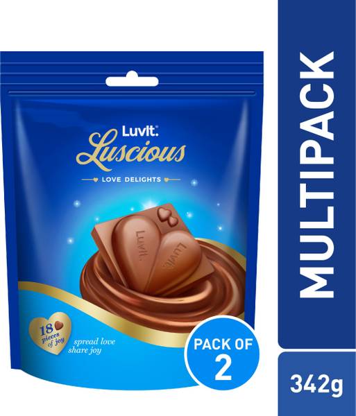 LuvIt Luscious Love Delights Chocolates, 171g - Pack of 2 Bars  (2 x 175 g)