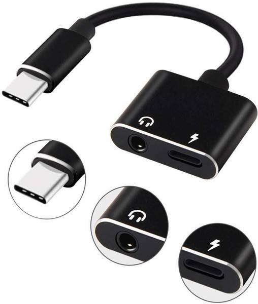 ENMORA Multicolor 5 in 1 Type C to audio jack and charging K12 Phone Converter