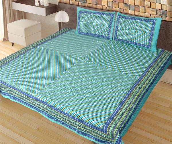 Chetan enterprises 240 TC Cotton King Jaipuri Prints Flat Bedsheet