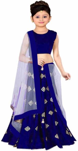 Harshiv Creation Girls Lehenga Choli Ethnic Wear Embroidered Lehenga, Choli and Dupatta Set