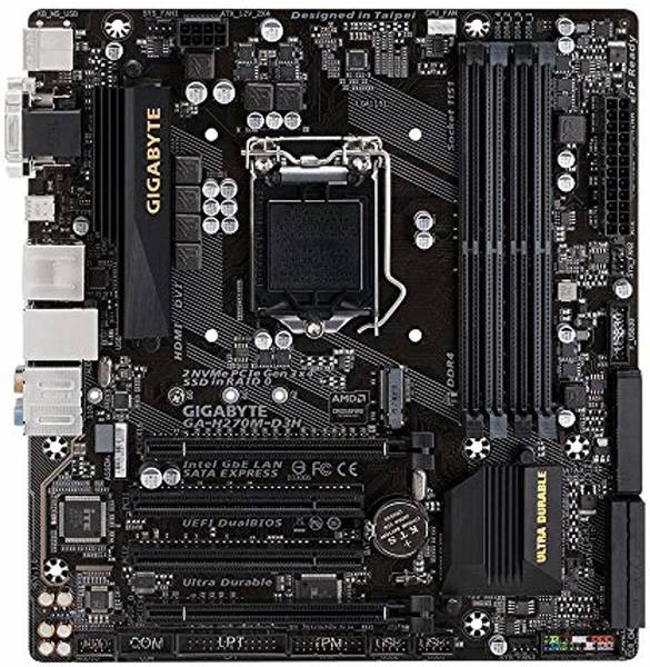 GIGABYTE Ga-H270M-D3H LGA1151Socket ATX Intel B75 Chipset DDR4 Motherboard for Desktop