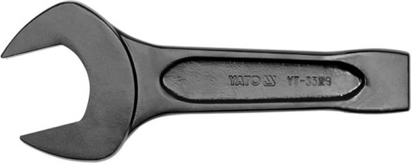 YATO YT-3529 Single Sided Cold Forged Black Oxidised Surface with Headset 15 Degree 115 mm Single Sided Open End Wrench