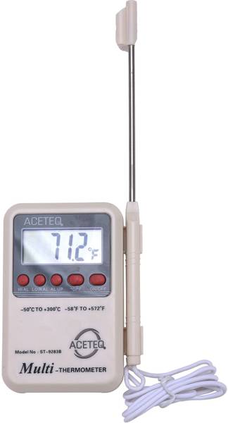 Thermocare Multi Digital Thermometer with External Sensing Probe and Portable LCD Digital, Accurate Fast Response (White) ST-9283B Multi Steam Thermom...