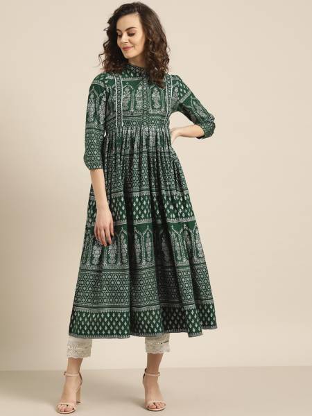 Sangria Women Printed A-line Kurta