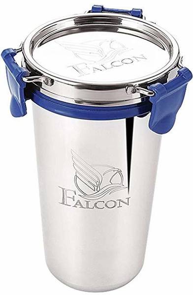 Kitchen King Falcon Tumbler with Steel Lid Glass Water/Juice Glass
