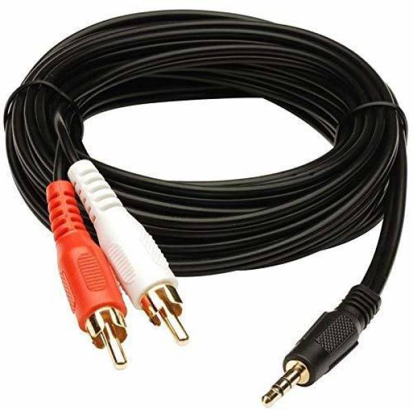 Sage TV-out Cable 3.5 mm Jack Stereo Amplifier Connect TV-Out Speaker 2 RCA  Male Cable - Price History
