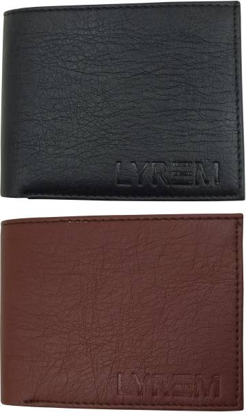 LYREM Men Casual Black, Brown Artificial Leather Wallet