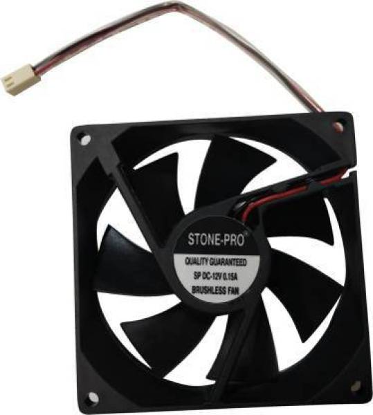 STONE-PRO Cabinet Fan 3.5-Inch Square (90*90*25 MM) 12 V DC CPU Cooling fan BLACK Color Cooler