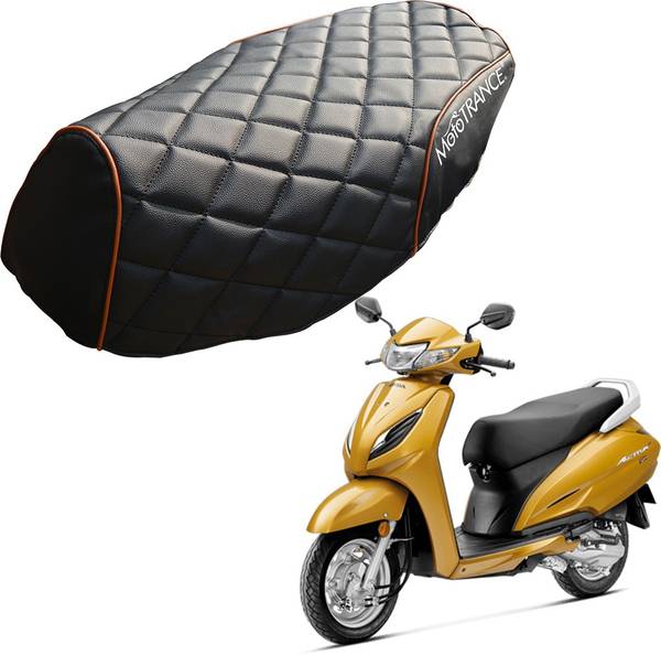 MOTOTRANCE PU Leather Designer Scooter (MTSC-304-BLOR) Single Bike Seat Cover For Honda Activa 5G