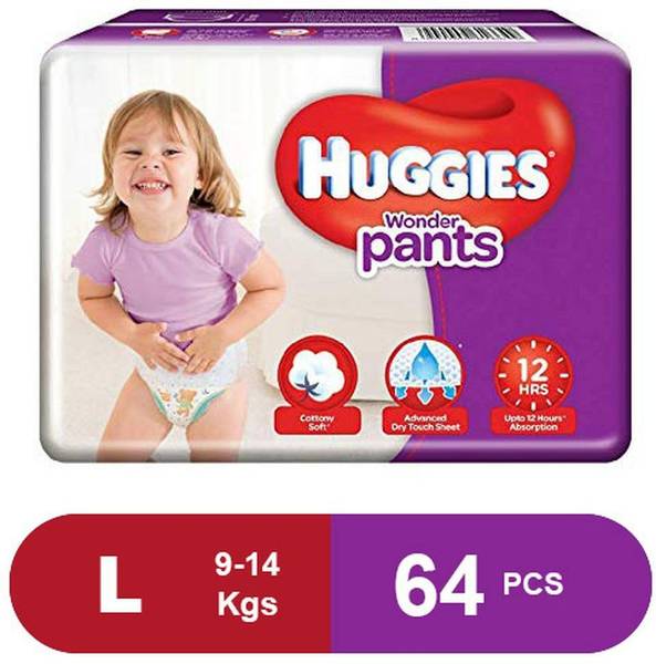 Huggies Wonder Pants Large Size Diaper Pants Ambz 64 Count L