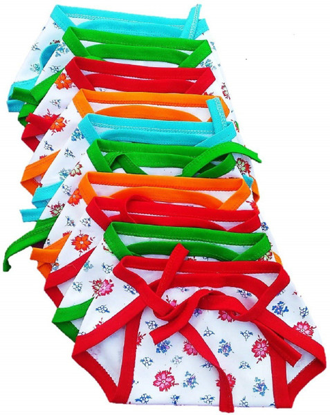 sunuo Washable Reusable Multicolour Hosiery Cotton Diapers,Nappy,Langot for New Born Baby (0-6 Months, Pack of 10)