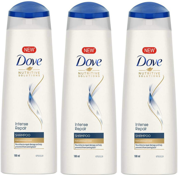Dove Intense Repair Shampoo (180ML, Pack of 3)