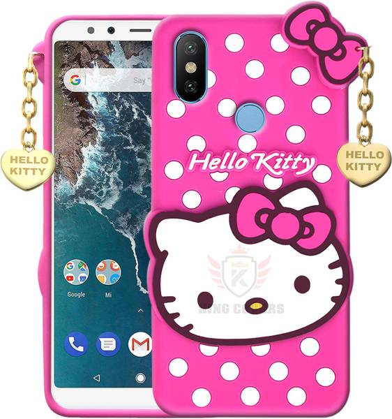 KING COVERS Back Cover for Redmi Y2 - Hello Kitty Case | 3D Cute Doll | Soft Girl Back Cover with Pendant
