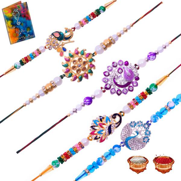 NAWEMA Religious RA-RB-RC-RD-SM Mauli Thread Rakhi Set