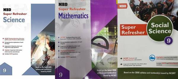 MBD Class 9 CBSE Guide Mathematics + Science Social Combo (NCERT)