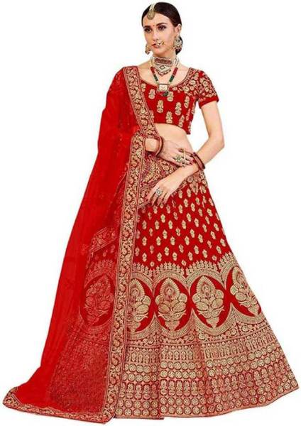 Kedar Fab Embroidered Semi Stitched Lehenga Choli