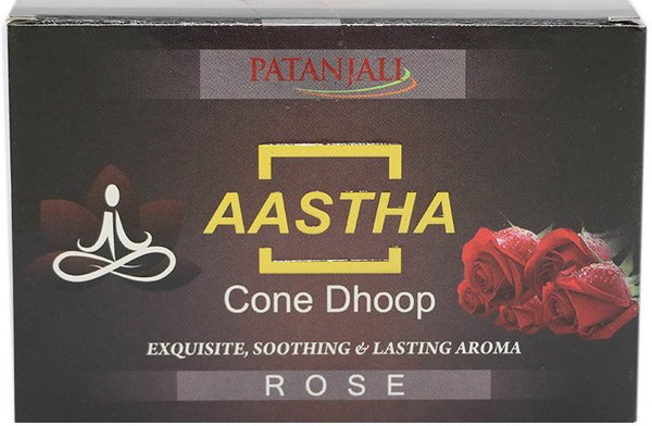 Patanjali Aastha Cone Dhoop (9 PCS, Pack of 12)