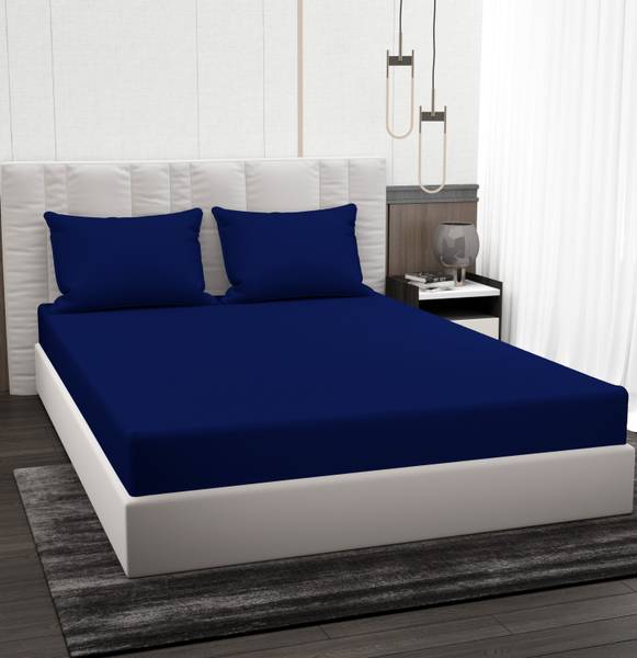 BROMWICK 220 TC Microfiber Double Solid Flat Bedsheet