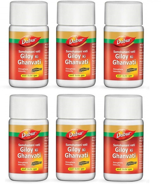 Dabur Shamshamani Vati (Giloy Ki Ghanvati) (40 Tablets, Pack of 6)