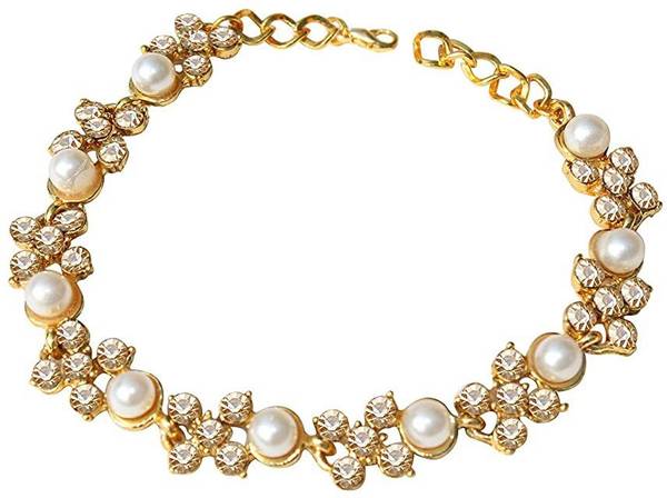 Reesha Alloy Gold-plated Charm Bracelet