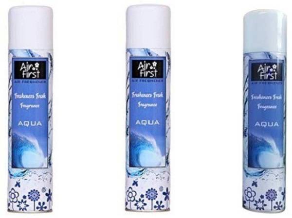 Air first Room Spray Air Freshener Combo Pack of 3 (300ml + 300ml + 300ml) Aqua Spray
