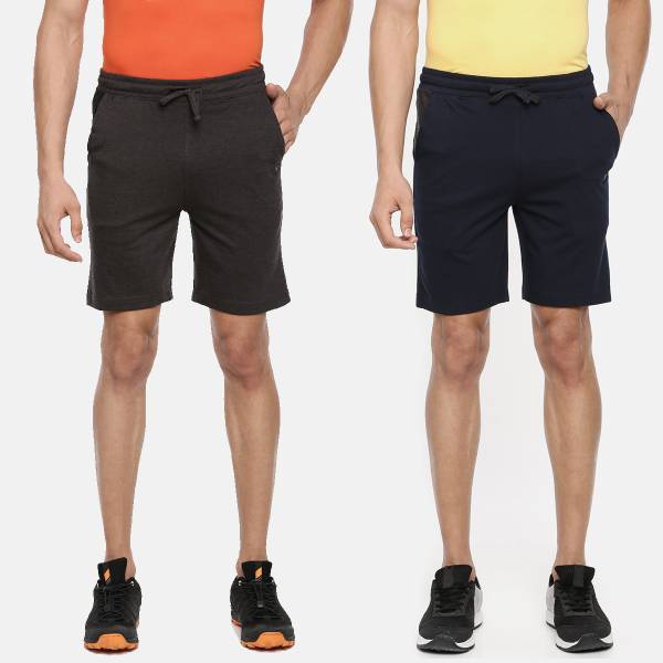 Dollar Solid Men Multicolor, Blue Bermuda Shorts