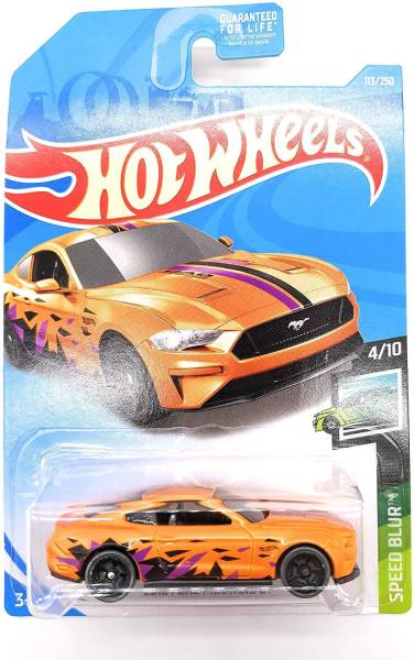 HOT WHEELS HW FORD MUSTANG GT ORANGE 113/ 250 , HW SPEED BLUR 4/10 2018, DIE CAST CAR, COLLECTIBLE, TOY FOR KIDS