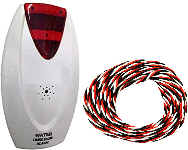 iWin New Water Tank Alarm Overflow Voice Sound High Quality + 15mtr Connecting Wired (Made in India) Wired Sensor Security System