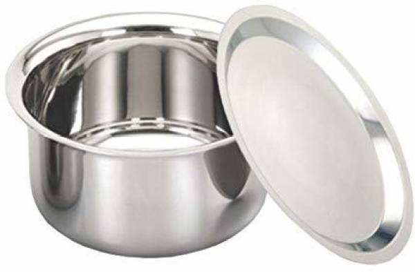 Sonanshi Patila/Bhagona/Tapeli/Tope/Handi Stainless Steel Tope with Lid 15 L capacity 31.4 cm diameter