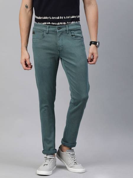 WROGN Slim Men Green Jeans
