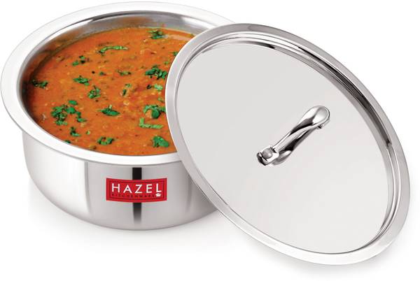 HAZEL Triply Stainless Steel Induction Bottom Tope With Stainless Steel Lid, 4.6 Litre, 23 cm Tope Set with Lid 4.6 L capacity 23 cm diameter